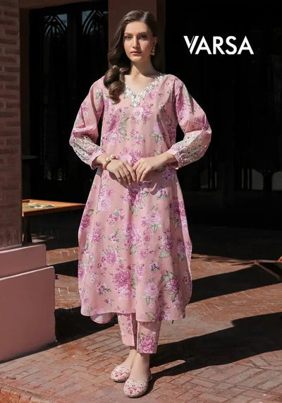 3 Pcs Lawn Unstitched Suit - Varsa.pk
