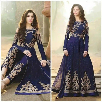 Anarkali Style Maxi - Black - Varsa.pk