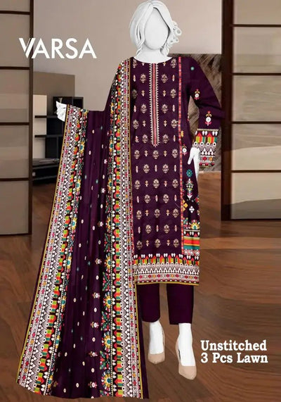 Casual Lawn Summer 3 Pcs Unstitched - Varsa.pk