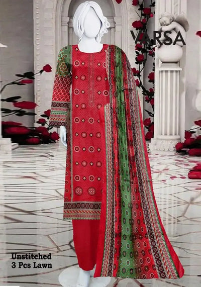 Casual Lawn Summer 3 Pcs Unstitched - Varsa.pk