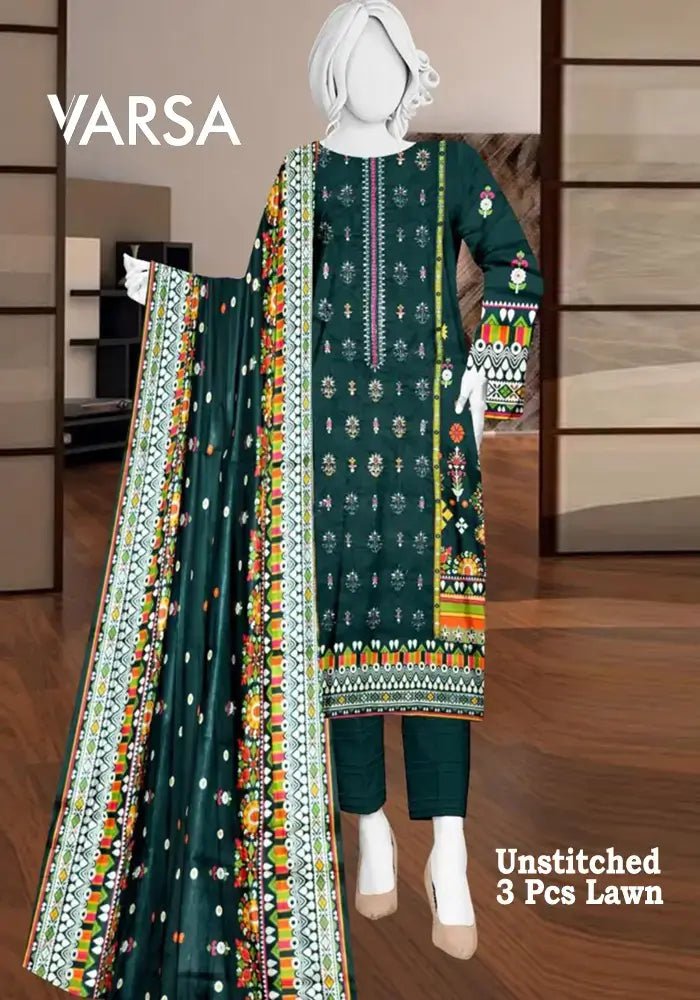 Casual Lawn Summer 3 Pcs Unstitched - Varsa.pk
