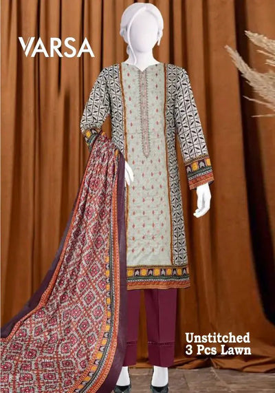 Casual Lawn Summer 3 Pcs Unstitched - Varsa.pk