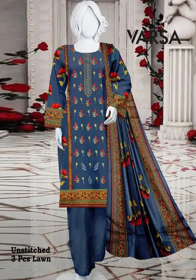 Casual Lawn Summer 3 Pcs Unstitched - Varsa.pk