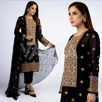 Decent Embroidered Suit - Varsa.pk