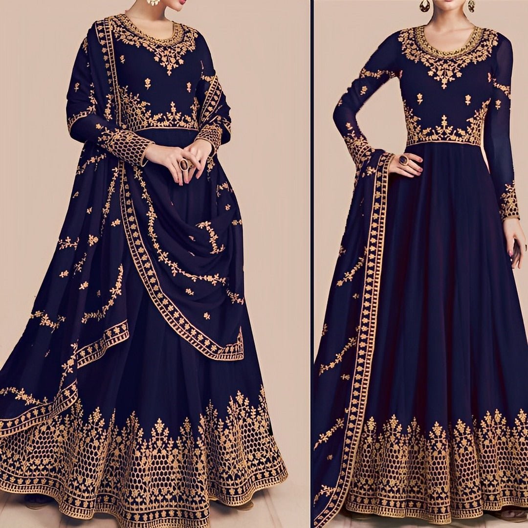 Decent Look Embroidered Frock - Varsa.pk