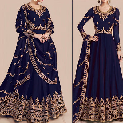 Decent Look Embroidered Frock - Varsa.pk