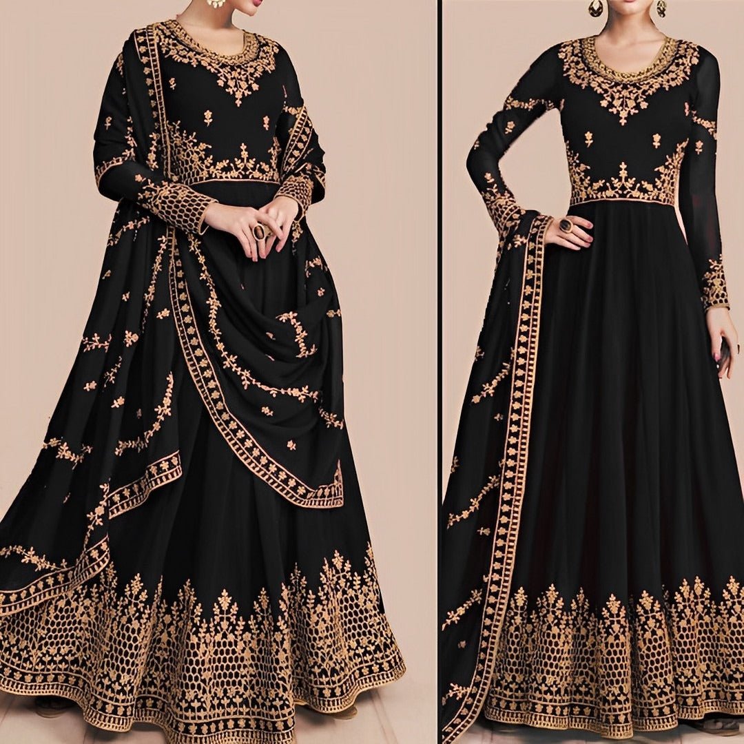 Decent Look Embroidered Frock - Varsa.pk