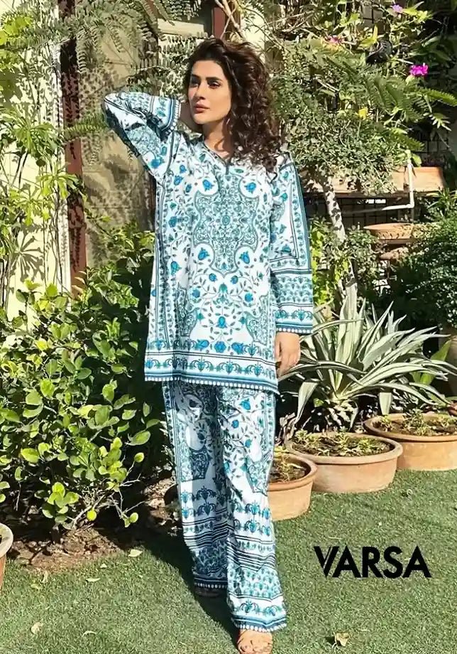 Digital Printed Summer Lawn - 2 Pcs Unstitched - Varsa.pk