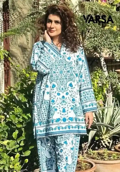 Digital Printed Summer Lawn - 2 Pcs Unstitched - Varsa.pk