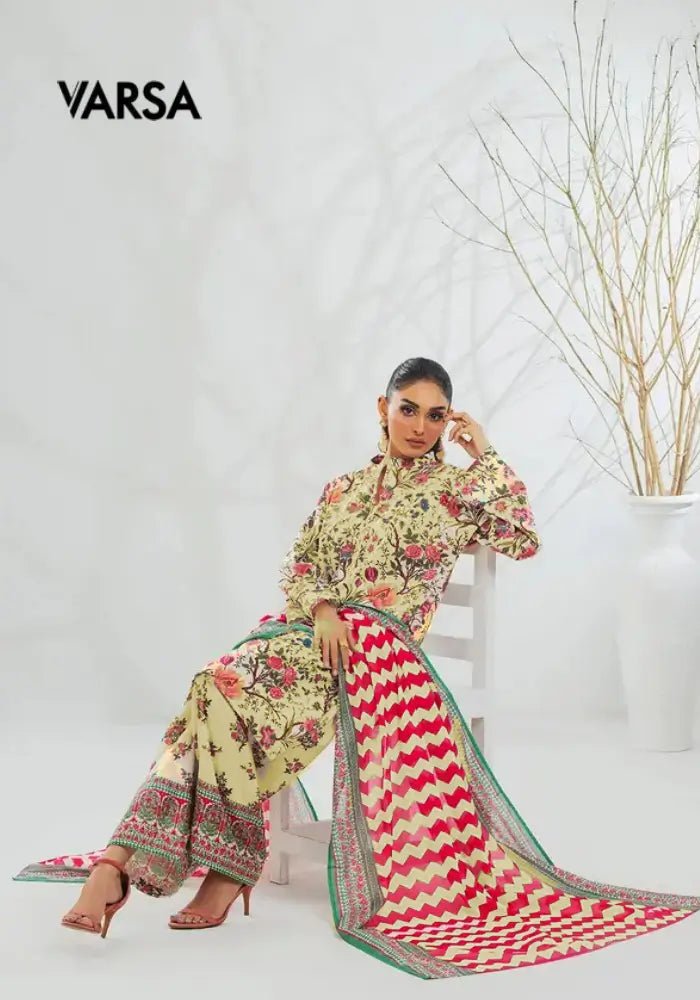 Digital Printed Summer Lawn - 3 Pcs Unstitched - Varsa.pk