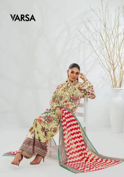 Digital Printed Summer Lawn - 3 Pcs Unstitched - Varsa.pk