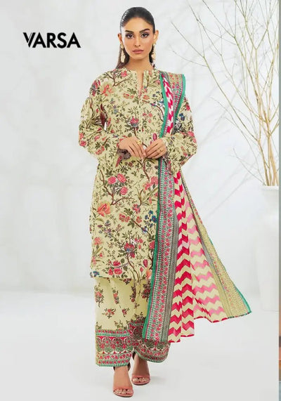 Digital Printed Summer Lawn - 3 Pcs Unstitched - Varsa.pk