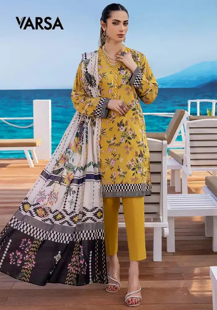 Digital Printed Summer Lawn - 3 Pcs Unstitched - Varsa.pk