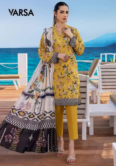 Digital Printed Summer Lawn - 3 Pcs Unstitched - Varsa.pk