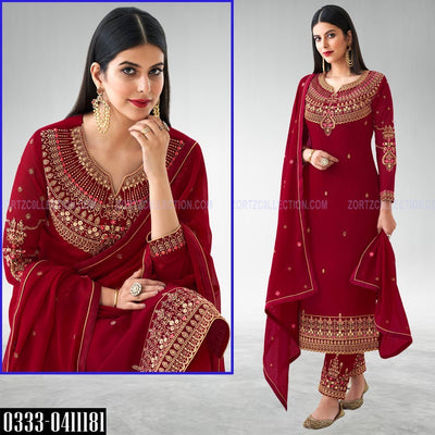 Flat Embroidered Dress - Varsa.pk