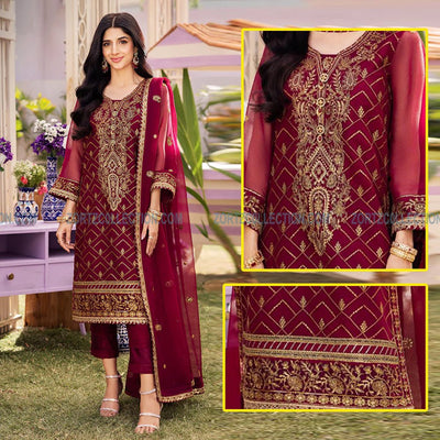 Full Heavy Embroidered Dress - Varsa.pk