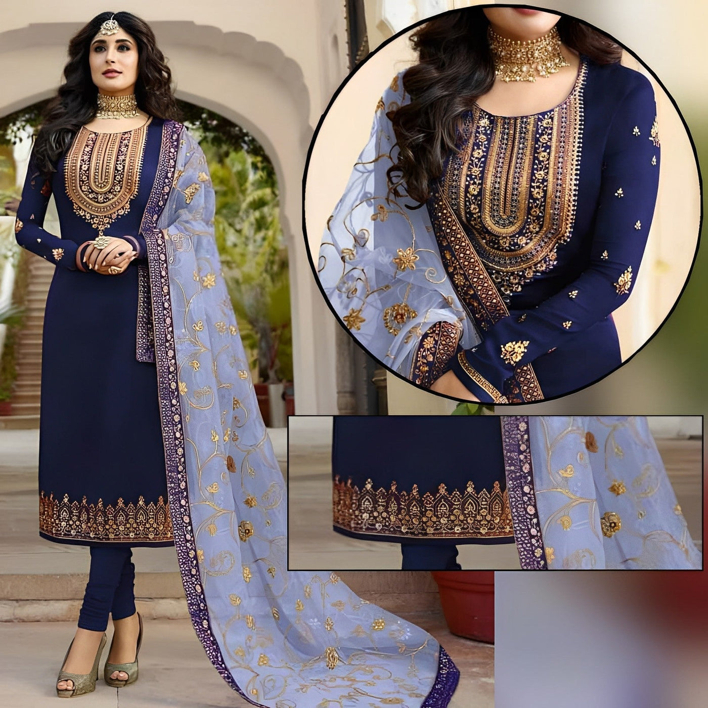 Heavy Dupatta Kameez Shalwar - Varsa.pk