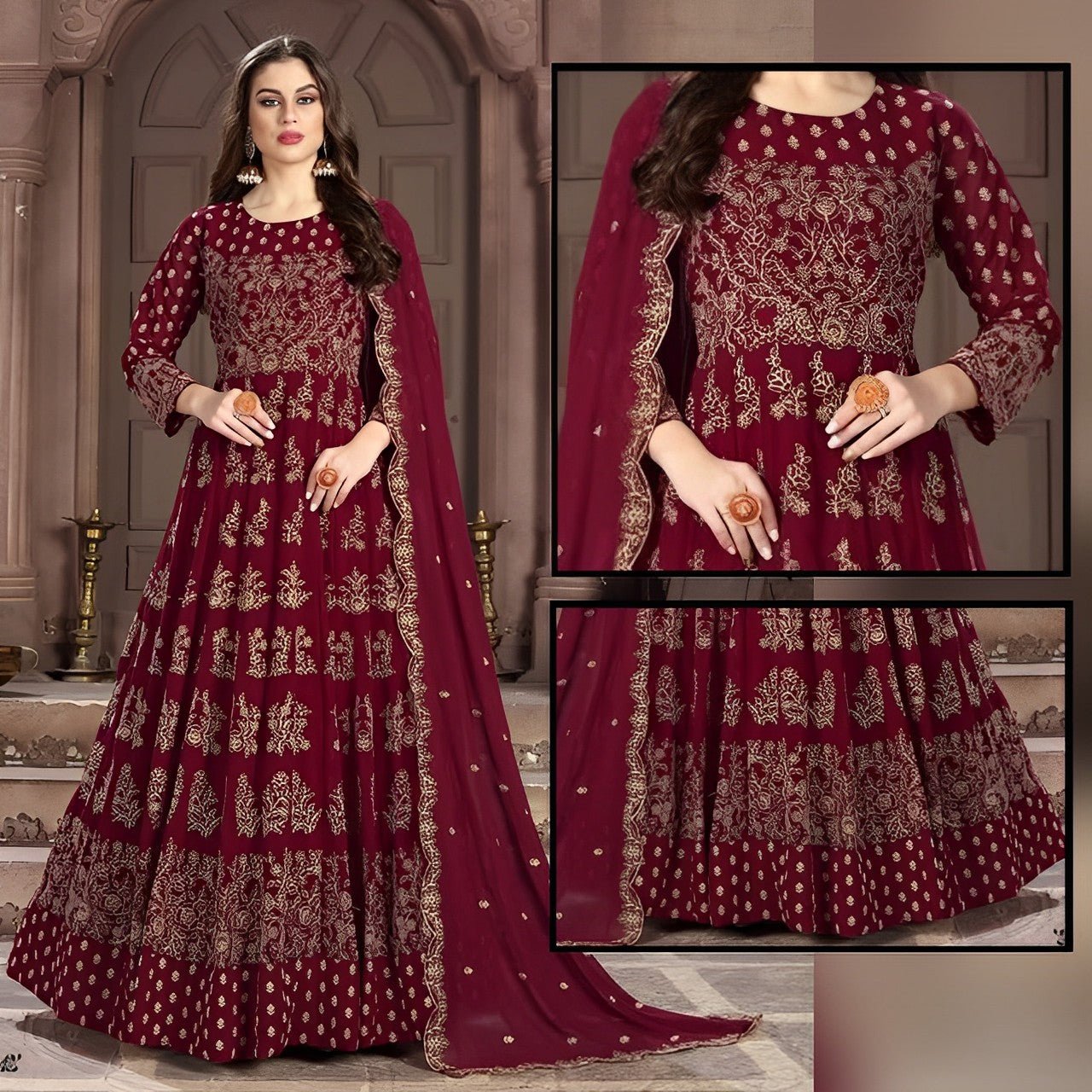 Heavy Embroidered Maxi - Varsa.pk