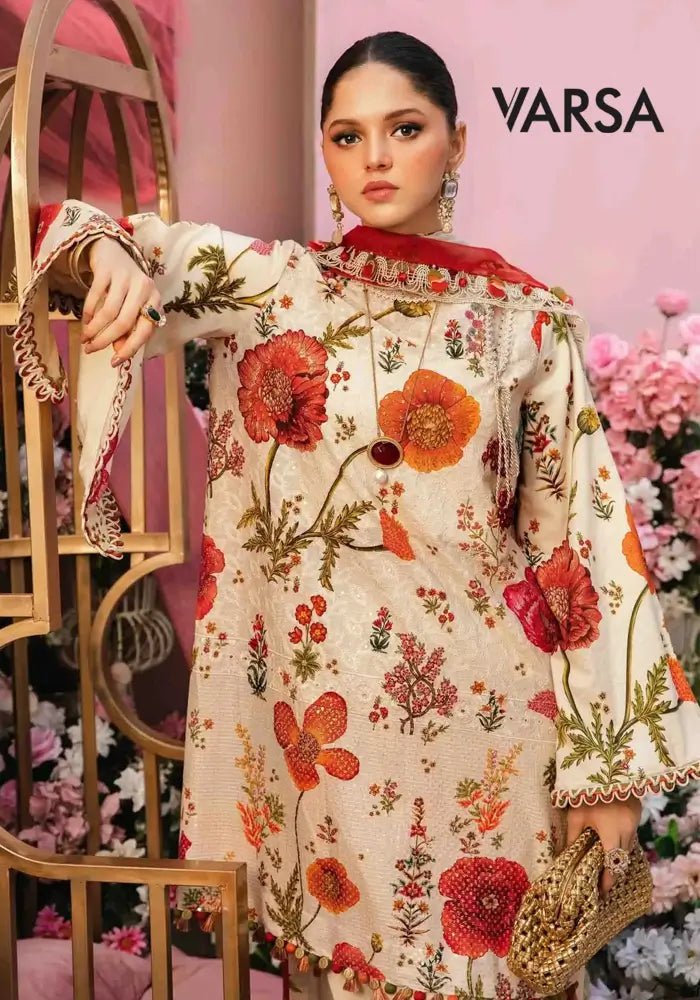 Lawn Summer 3 Pcs Lawn Unstitched - Varsa.pk