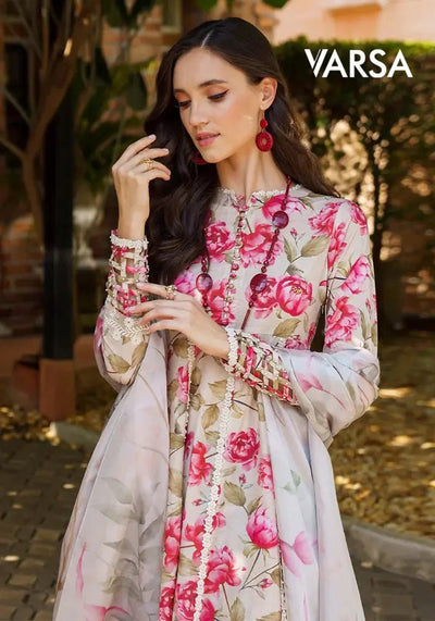 Lawn Summer 3 Pcs Lawn Unstitched Suit - Varsa.pk