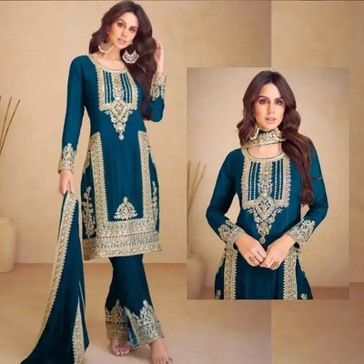 Panel Style Embroidered Unstitched - Purple - Varsa.pk