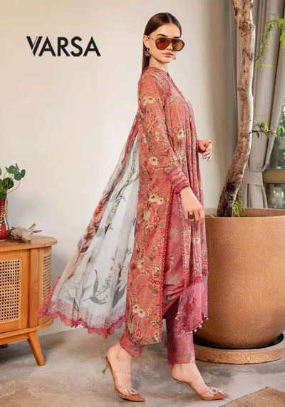 Pretty Look 3 Pcs Lawn Unstitched Suit - Varsa.pk