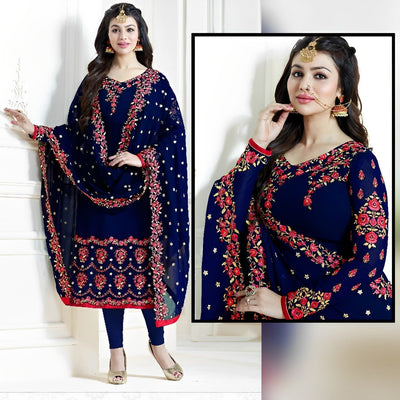 Pretty Look Embroidered Dress - Varsa.pk