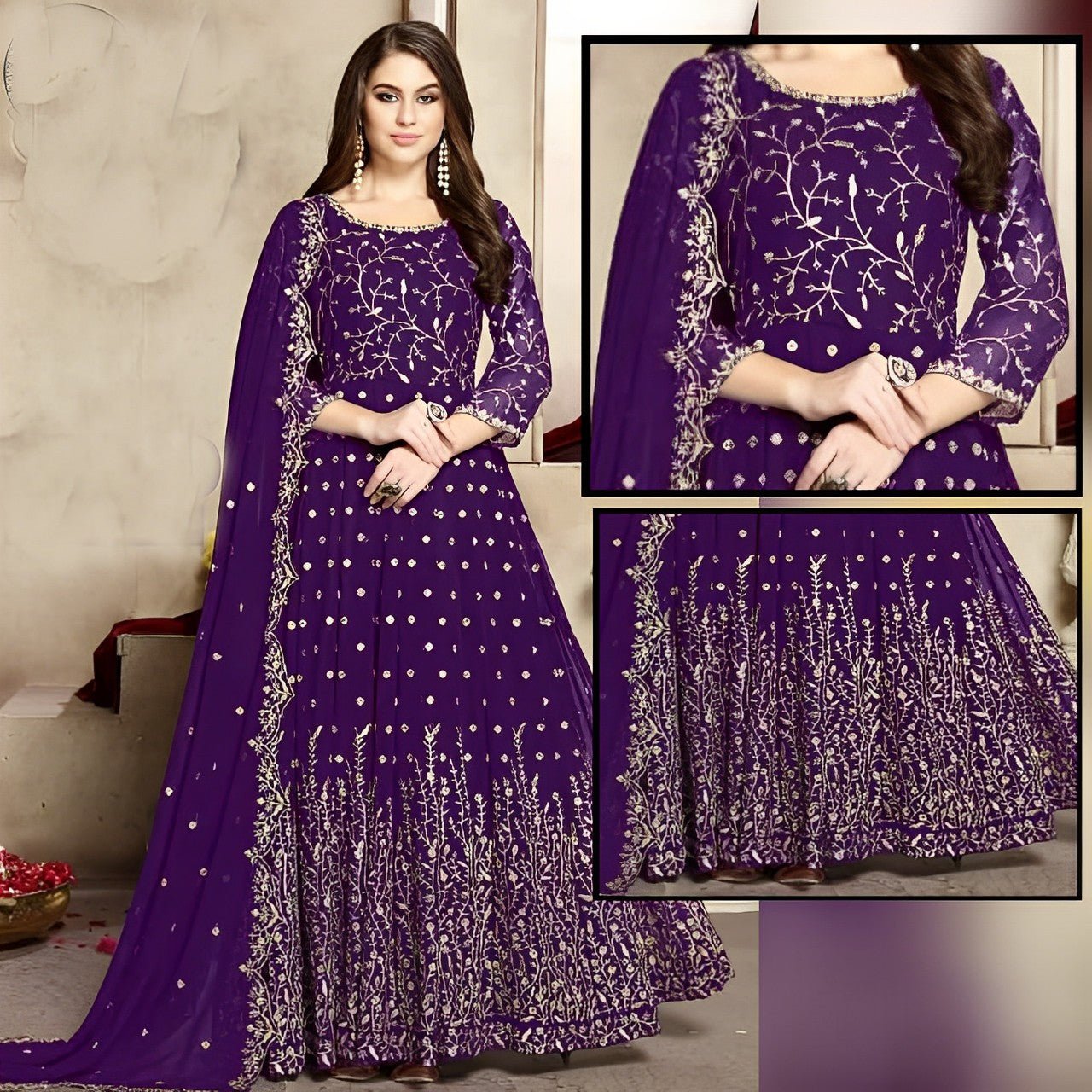Pretty Style Embroidered Maxi - Varsa.pk