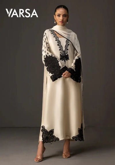 Printed Silk 3 Pc Unstitched - fone - Varsa.pk