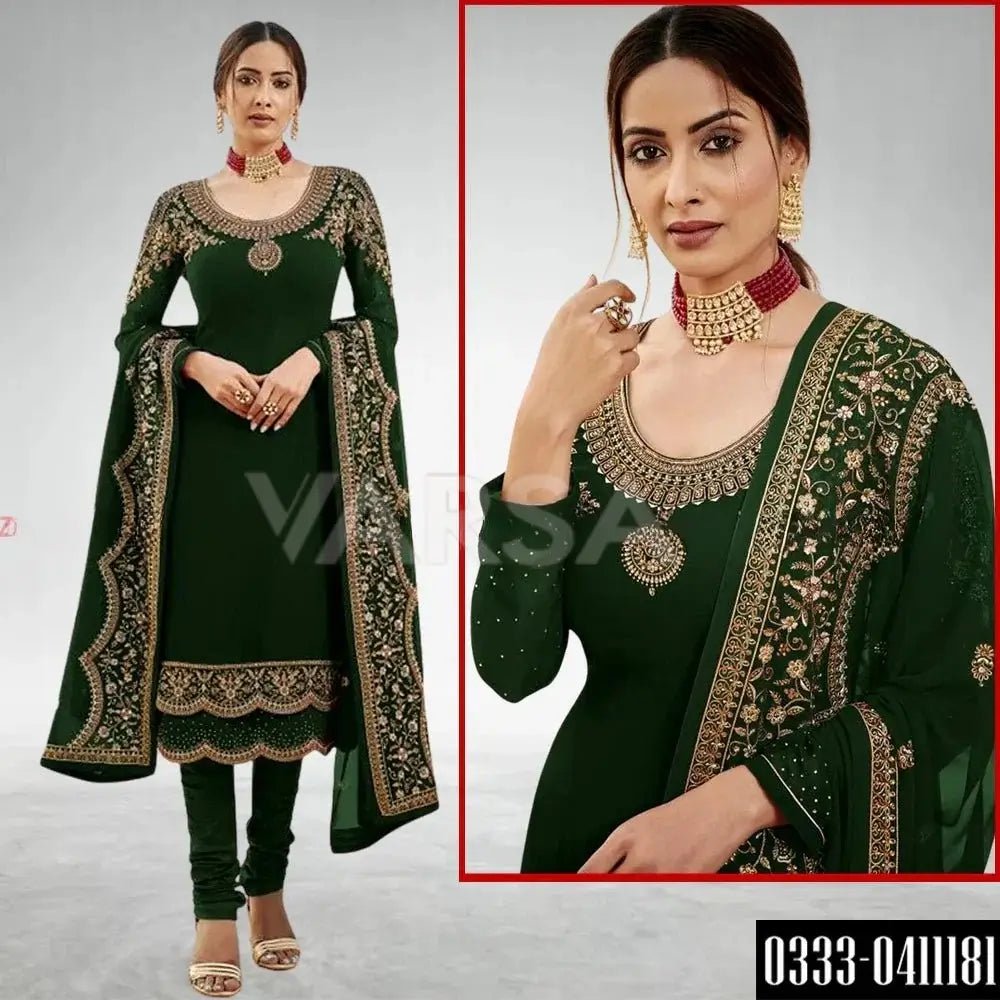 Scalif Stylish Kameez Shalwar - Navy Blue - Varsa.pk