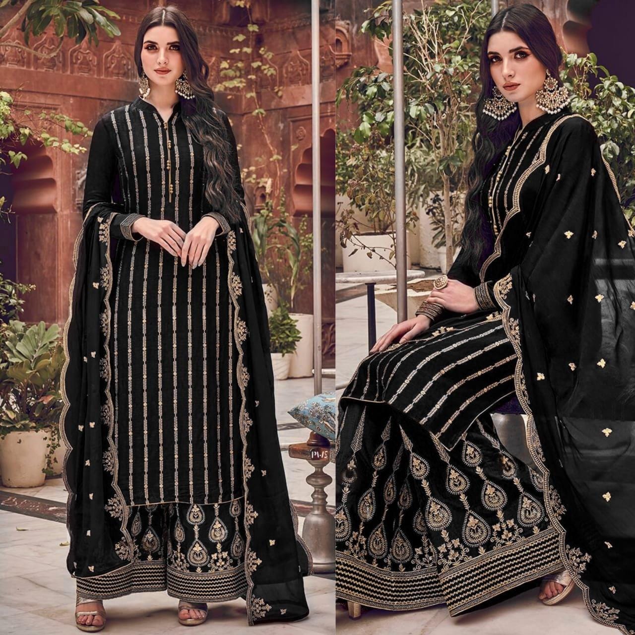 Shirt & Plazo Embroidered Dress - Varsa.pk