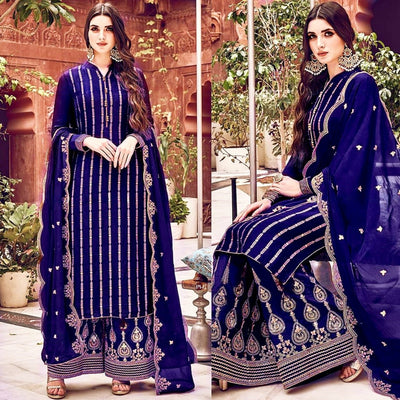 Shirt & Plazo Embroidered Dress - Varsa.pk