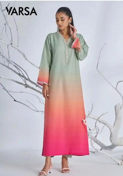 Silk Tye n Dye 2 Pc Unstitched Silk - Multi - Varsa.pk