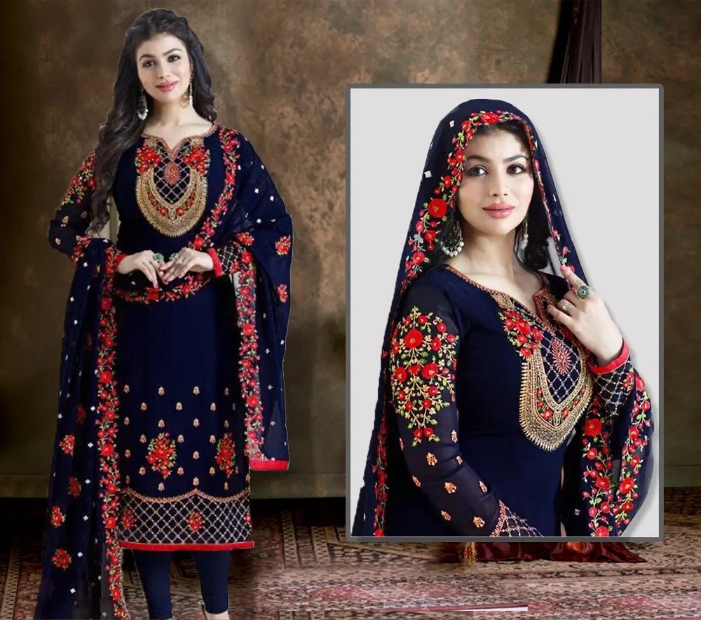 Stylish Kameez Shalwar Unstitched - Green - Varsa.pk